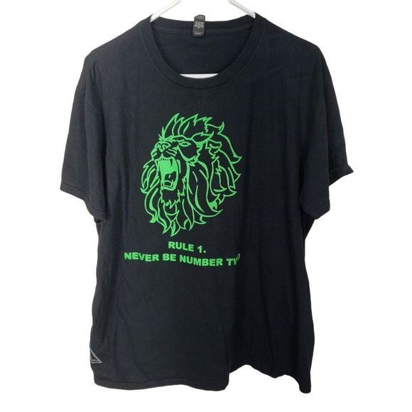 Anvil Alpha Life Black Rule 1. Never Be Number 2 Tee Shirt - Picture 1 of 6